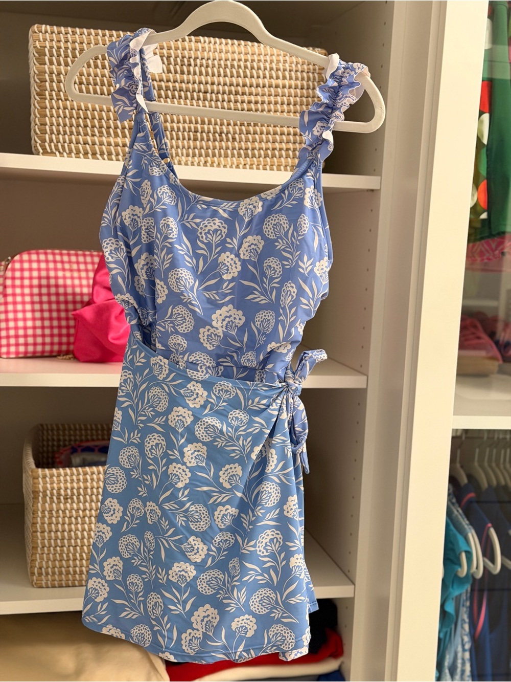 Draper James XL Blue Floral Swim Dress Cover-Up NWT Condition